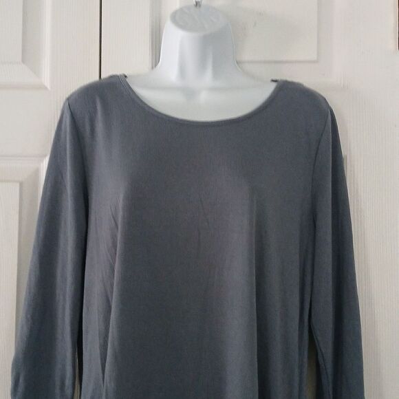 I.N. Studio slate blue casual blouse Sz L NWT - Picture 3 of 8